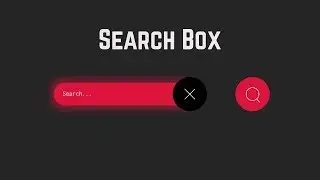 Awesome CSS Search Box Using Only HTML & CSS