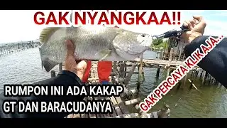 MANCING DI RUMPON MBAH LEKAN,GAK NYANGKA ADA KAKAP DAN GT NYA || SPOT RUMPON MUARA MARINA