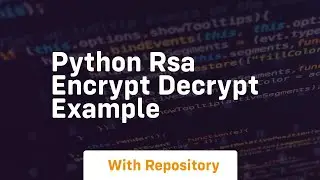 python rsa encrypt decrypt example