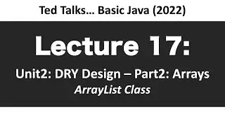CSCI1583 - Lecture 17: ArrayList Class