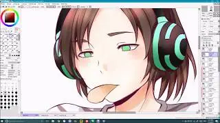 [SAI] Speedpaint - Headphone Girl