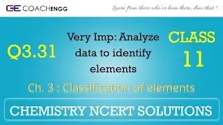 Classification of Elements Q3.31 Chapter 3 CHEMISTRY NCERT Solutions Class 11