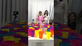 👧🏻 TATA are GHINION 🏓 Ping Pong Cup Challenge cu BANI Reali ❗️ #shorts #marastefania