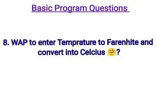 C program To convert temprature Farenhite To Celcius #programming #question #simple #mcq #coding