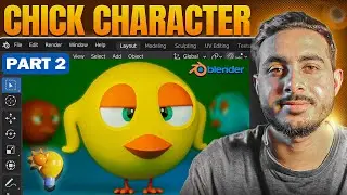 Modeling a Chick Character in Blender | Shading Lighting and Rendering