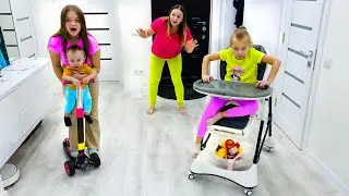 СТАРШАЯ СЕСТРА КАК МАМА ДЛЯ МЛАДЕНЦА! Маргарита Повторяет все за МАМОЙ! Лера и Маргарита
