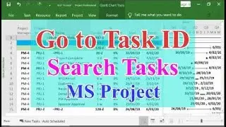Go to Task ID + Search Content in Microsoft Project