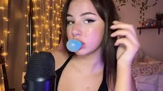 ASMR Gum Chewing & inaudible whispers 🫧