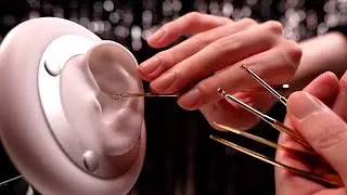 [ASMR]金属耳かき重低圧音を楽しみたい方へ贈る耳かき１時間 - Ear cleaning with metal and stainless picks(No Talking)
