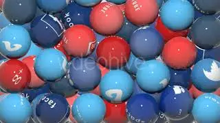 Social Network Balls Transition | Motion Graphics - Envato elements