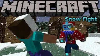 Snow ball fight!   Minecraft Snow Fight
