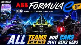 ALL NEW OFFICIAL CARS & TEAMS in Formula E DLC | Formula Legends GEN1 GEN2 GEN3