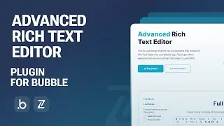 How To Add Avanced Rich Text Editor To Bubble.io With Plugin from Zeroqode