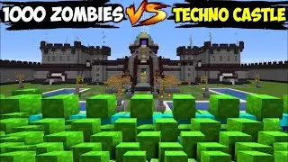 Techno Gamerz Castle VS 1000 Zombies | Minecraft epic fight hindi