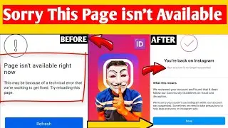 how to fix sorry this page isn't available on instagram | Sorry this page isn't available Problem