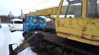 Кран Маз - неудачная попытка завезти без подготовки .