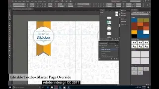 How to edit master page text boxes on applied pages in Adobe InDesign CC 2017