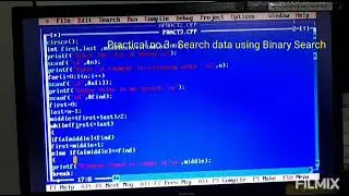 Practical NO. 3 : Binary search | Data structure using C | BY, POOJA KADE