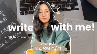 🍓 my first writing livestream! chatting about my book + live writing sprints // may 17, 2024