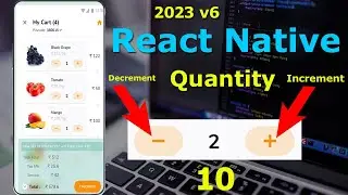 # 10 How to create React Native E-commerce Quantity increment and Decrement full Tutorial in Hindi