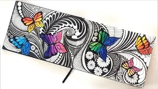 Butterfly zentangle art || Zentangle || Doodle art || Zendoodle
