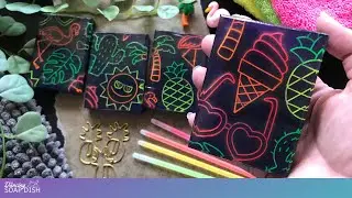 Neon Summer Melt and Pour Soap Tutorial / August 2024 Stamped Soap Challenge