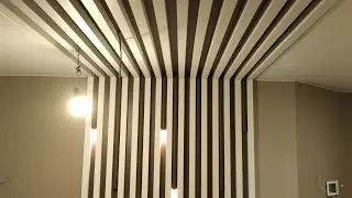 Монтаж декоративных реек на потолок. #diy #сделайсам