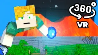 Volcano Eruption 360/VR Video - Minecraft Animation