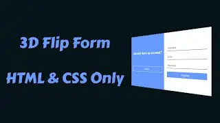3D Flip Form   HTML & CSS Only