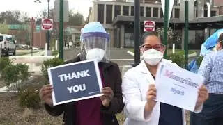 Orangetown Police Parade for Healthcare Heroes at Montefiore Nyack Hospital