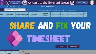 Share and Fix Your PowerApps Timesheet