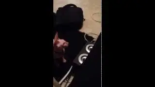 Smeagol plays with nail filing machine