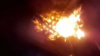 Fire performance, the full version, a fire in a nightclub mi100, Lviv