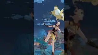 Genshin Impact, Xiangling idle animation.