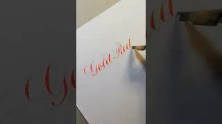 Copperplate Calligraphy | Gold Red ink