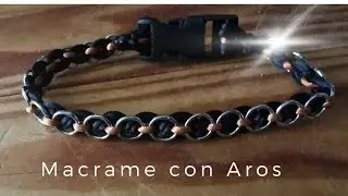 MACRAME CON AROS #pulseramacrame #jewerly #aprendemás