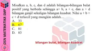 Latihan soal OSN Matematika SMP: Bilangan Bulat_Bilangan Kuadrat
