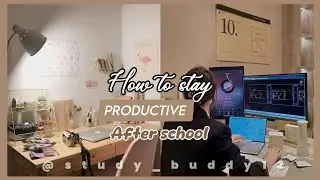 How to stay productive after school ✨🎧🖤@study_buddy12