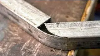 How to bend square pipe at 90° angle || Round corner notching with hand
