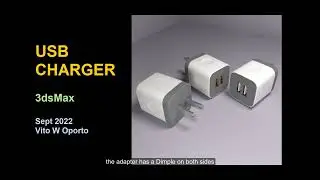 How to model a USB Charger in 3dsMax