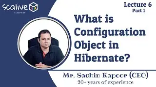 Lecture 6-1 || What is the Configuration Object in Hibernate? - SCALive