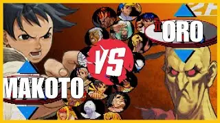 Makoto vs Oro High Level Gameplay 🔥 Street Fighter III 3rd Strike: Fight for the Future