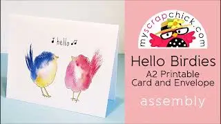 Birdies Hello Art Card