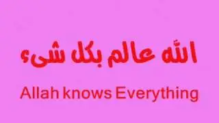 Learn Arabic English Words الله خالق كل شىء