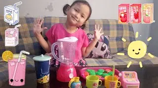 membuat jus buah dengan blender 💕 making fruit juice 💕 mainan masak masakan