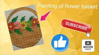 How to draw a flower basket. Easy to draw.