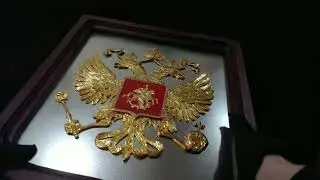 Бронзовый герб России на стену z453
