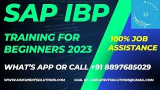 SAP IBP Training for Beginners 2023 - Learn Supply Chain Planning WhatsApp or Call +91 8897685029