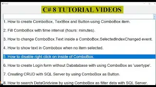 C# Combo Box