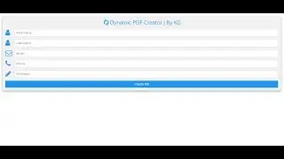 Creating Dynamic Pdf Using Form Data In Php  (with source Code)